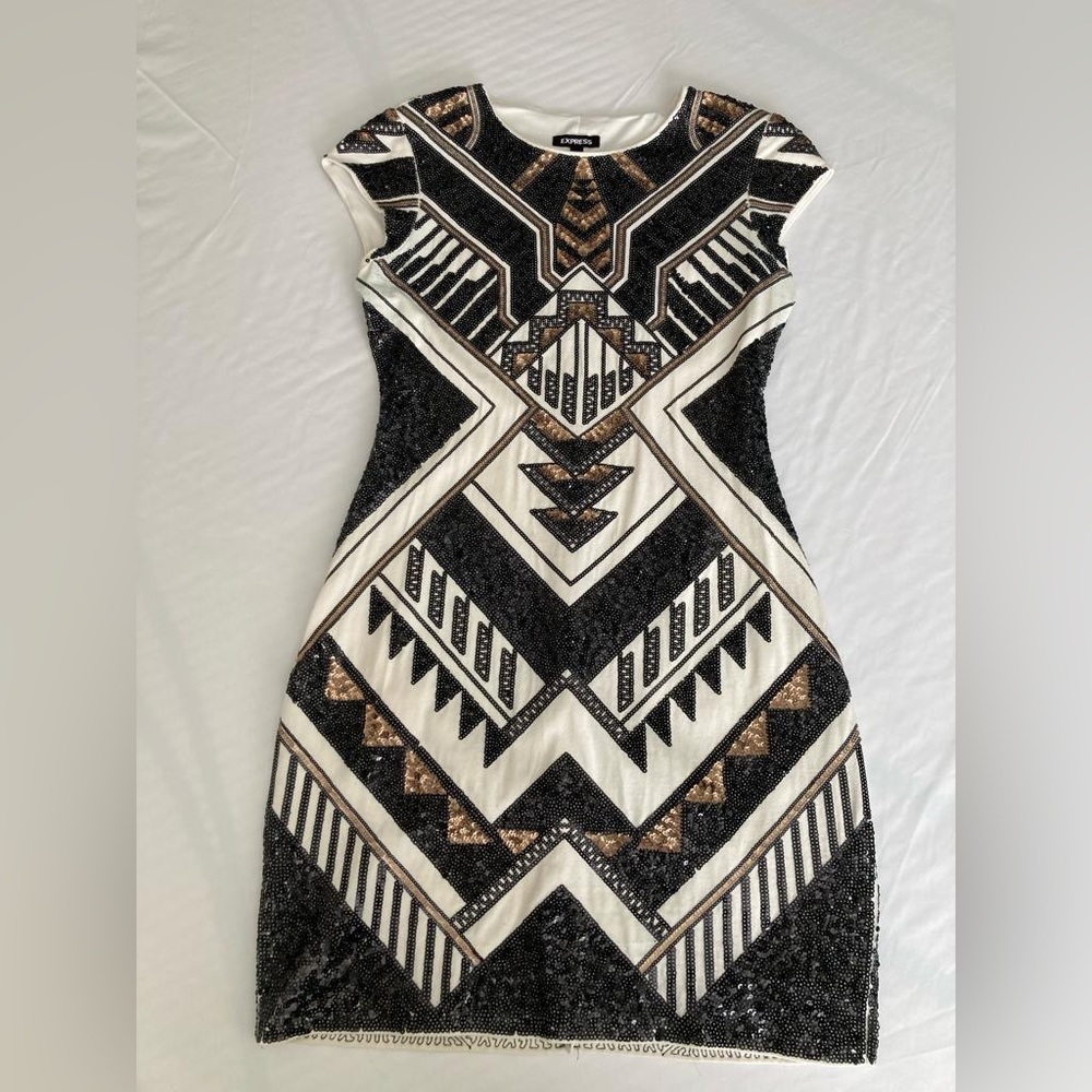 Express Bodycon Sequin Mini Dress